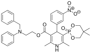 <span class="mw-page-title-main">Efonidipine</span> Antihypertensive drug of the calcium channel blocker class