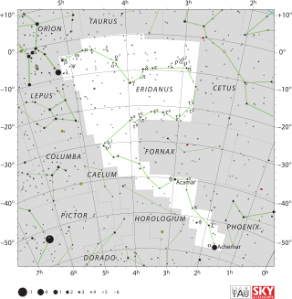 <span class="mw-page-title-main">Eridanus (constellation)</span> Constellation in the southern hemisphere