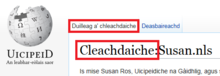 Seo far am faic thu 'cleachdaiche'.