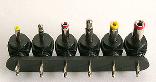 <span class="mw-page-title-main">DC connector</span> Electrical connector for carrying DC power