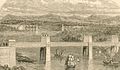 Pont Britannia, construit en 1850 en fer puddlé. Avec deux travées de 140 m, il établit un record.