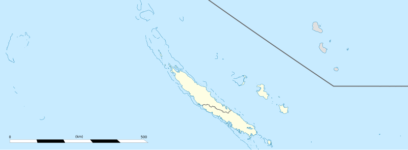 Localisation des principaux récifs et îles de Nouvelle-Calédonie