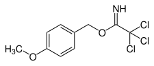 Strukturformel von para-Methoxybenzyltrichloracetimidat