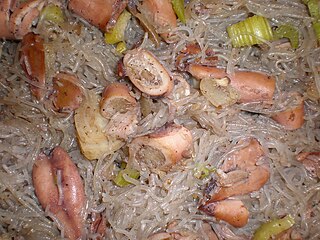 <span class="mw-page-title-main">Pancit choca</span> Filipino black seafood noodle dish