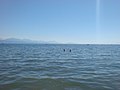 View from the beach at Vidy, on the shores of Lake Geneva