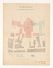 Plan de la cathédrale de Belley et de des abords, par A. M. Chenavard (1851).