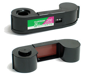 <span class="mw-page-title-main">110 film</span> Cartridge film format introduced in 1972