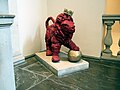 King's Mascot "Reggie the Lion" in the Foyer of King's Building