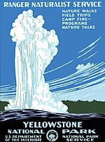 Yellowstone National Park poster from 1938