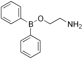 <span class="mw-page-title-main">2-Aminoethoxydiphenyl borate</span> Chemical compound