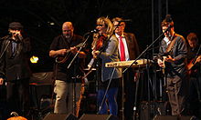 Watkins performing at the season opening of A Prairie Home Companion, 2014 2014APHCstreetdanceSaraWatkins.jpg