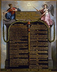 Déclaration des Droits de l'Homme et du Citoyen, uit de Franse Revolutie.