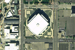 Vue par satellite de la patinoire.