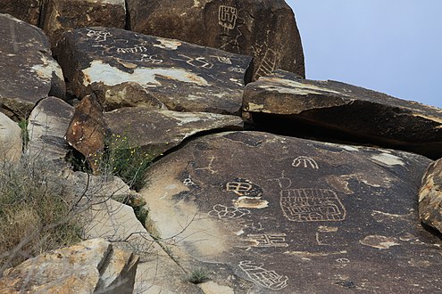 Desert rock art panels
