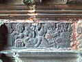 Medieval carving in the porch of the church.