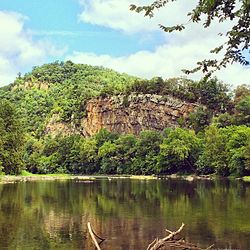 Hanging Rocks viewed from the South Branch Potomac River