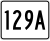 Route 129A marker