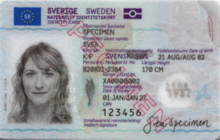 <span class="mw-page-title-main">National identity card (Sweden)</span> National identity card of Sweden