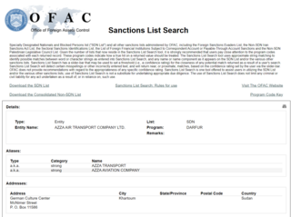 <span class="mw-page-title-main">Specially Designated Nationals and Blocked Persons List</span> US sanctions list