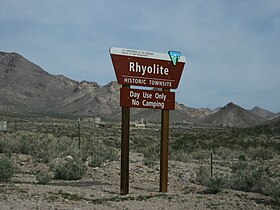 BLM sign entering Rhyolite townsite, 2009