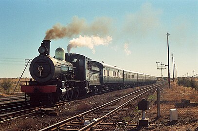 Class 6J 645 on the Kimberley De Aar Line - January 1, 1990