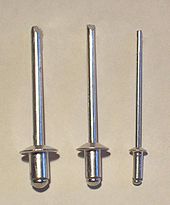 Three aluminium blind rivets: 1/8'', 3/32'', and 1/16'' Blindnieten.JPG