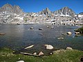 Columbine Peak (right) from Dusy Basin