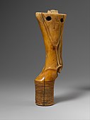 Furniture leg in shape of bull's leg; 2960–2770 BC; hippopotamus ivory; height: 17 cm, width: 3.4 cm, depth: 5.8 cm; Metropolitan Museum of Art (New York City)