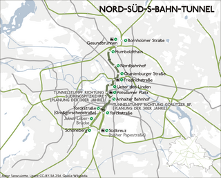 <span class="mw-page-title-main">Berlin Nord-Süd Tunnel</span> Berlin metropolitan railway line