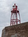 Lichtbaken op het bolwerk in Vlissingen (Nederland)