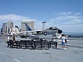 A-7E on display on the USS Midway