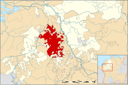 Map of the Lower Rhenish–Westphalian Circle around 1560, Duchy of Jülich highlighted in red