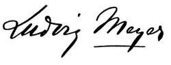Ludvig Meyers signatur