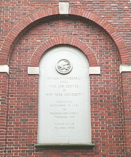 Vanderbilt Hall Plaque.