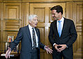 Dries van Agt ve Başbakan Mark Rutte, 18 Nisan 2011'de Het Torentje'de.