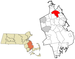 Location in Plymouth County, Massachusetts