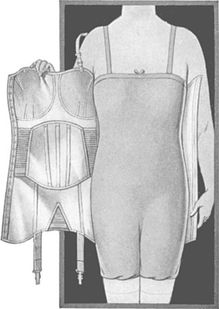 <span class="mw-page-title-main">Corselet</span> Womans foundation garment combining bra and girdle