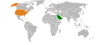 Location map for Saudi Arabia and the United States.