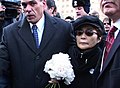 Delivering flowers to John Lennon's memorial, 2005.