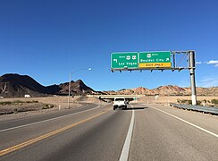 2015-11-03 15 11 26 View north along U.S. Route 95 at the junction with U.S. Route 93 near Railroad Pass in Clark County, Nevada.jpg