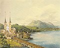 View at Lucerne, water color by Felix Mendelssohn 1847