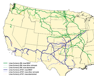 <span class="mw-page-title-main">Burlington Northern Railroad</span> Former American railroad company