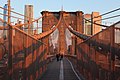 A view of Brooklyn bridge's pedestrian path