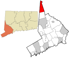 Fairfield County Connecticut incorporated and unincorporated areas Sherman highlighted.svg