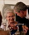 Elizabeth II wearing the Girls of Great Britain Tiara and the Festoon Necklace