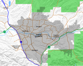 Newhall incident is located in Santa Clarita