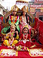 Image 8Costumed Hindu girls of Kathmandu during festival time in Nepal (from Culture of Nepal)