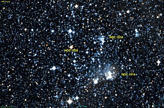 <span class="mw-page-title-main">NGC 1820</span> Open cluster in the constellation Dorado