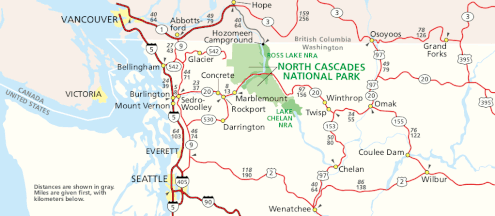 Regional map - northwestern Washington