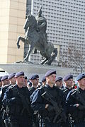 Parade by Kosovo Security Force in square